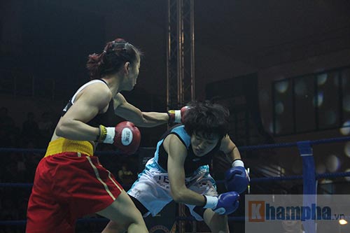 Boxing: Lừu Thị Duyên tung seri đòn hạ võ sĩ Hàn Quốc - 4